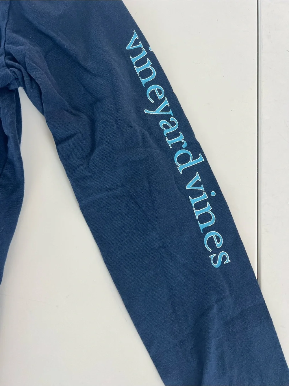 Vineyard Vines Navy Whale & Forest Fleece Graphic long sleeve Tee